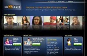 Image of www.onmylevel.org homepage